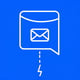 simple small infographic image representing sms